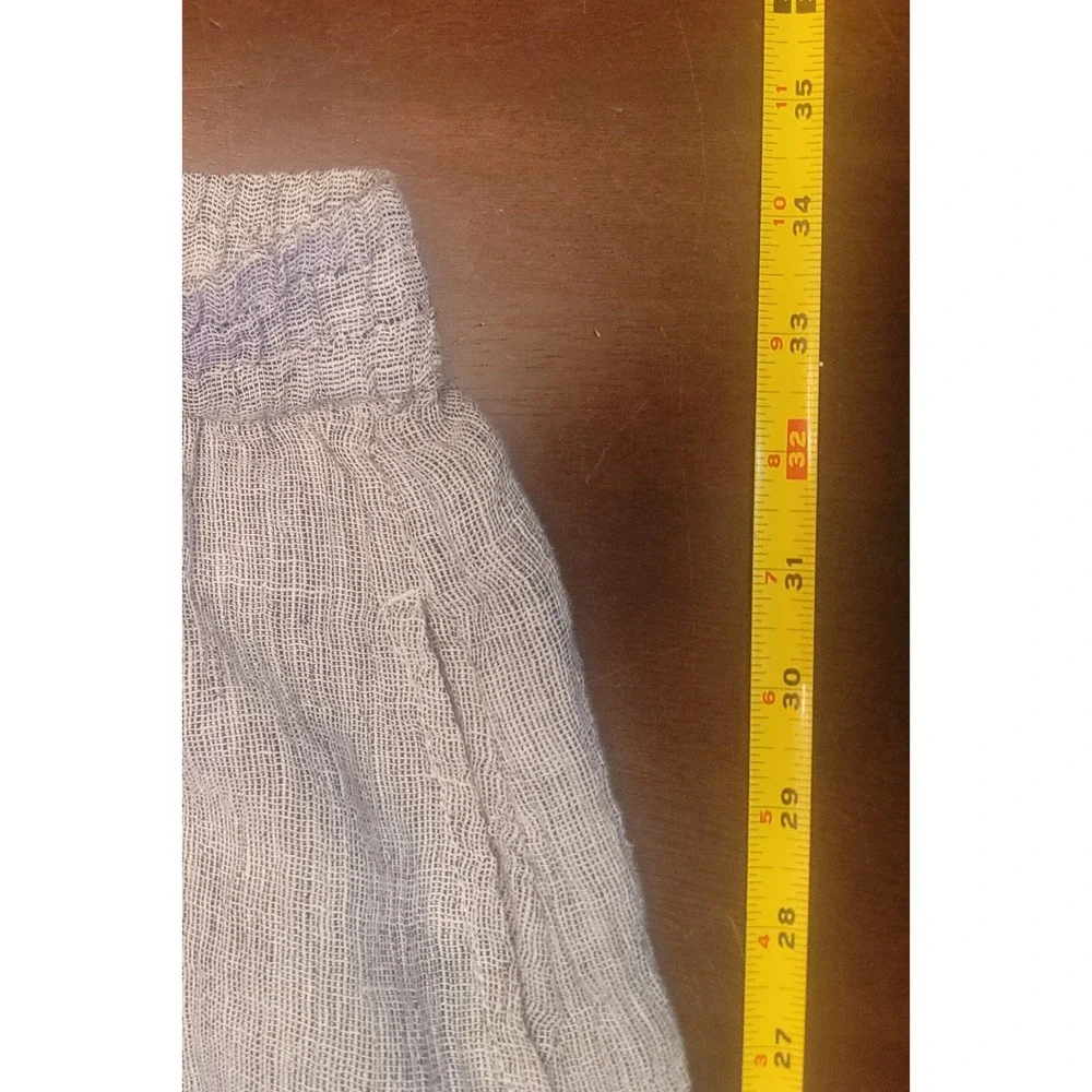 Tahari Linen Maxi Skirt (L) Summer Heathered Grey Textured Weave Casual Beachy - Picture 6 of 6